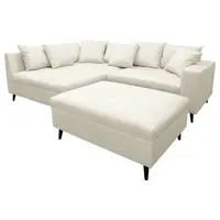 MID.YOU ROHOVÁ SEDAČKA, textil, světle šedá