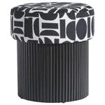 MID.YOU TABURET, textil, kompozitní dřevo, 40/43/40 cm