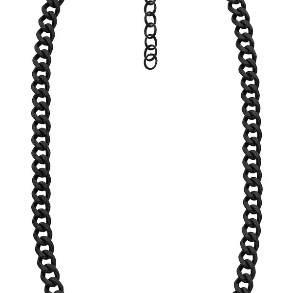 Fossil Černý ocelový náhrdelník pro muže Ellis JF04613001