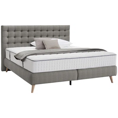 Carryhome POSTEL BOXSPRING, 120/200 cm, světle šedá