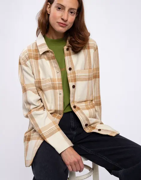 Fjällräven Singi Flannel Overshirt W 113-196 Chalk White-Dune Beige M