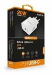 Chytrá síťová nabíječka ALIGATOR Power Delivery 20W, USB-C, bílá