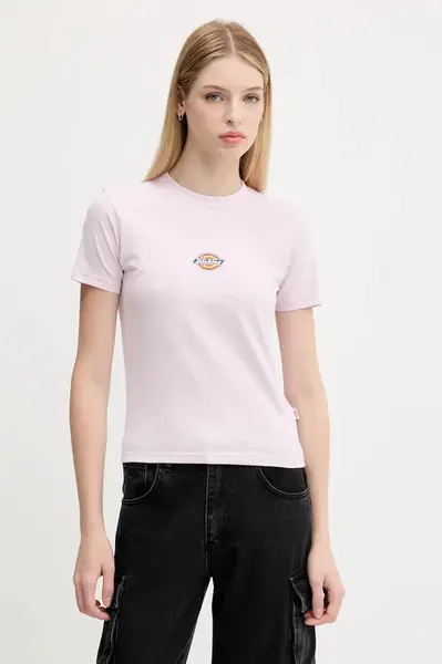 Tričko Dickies dámské, růžová barva, DK0A4ZAO