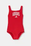 Jednodílné dětské plavky adidas Performance červená barva, JM3970