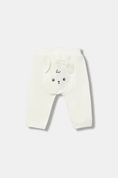 Kojenecké tepláky United Colors of Benetton bílá barva, 3MDSAF029