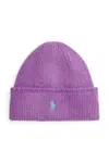Vlněná čepice Polo Ralph Lauren černá barva, vlněná, 455954355