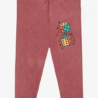 Kojenecké legíny Bobo Choses Roll the dice růžová barva, s potiskem, 225AB119