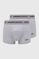Boxerky Aeronautica Militare 2-pack pánské, šedá barva, AM1UBX004