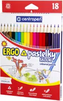Ergo školní pastelky trojhranné 18 ks (9521)