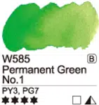 Akvarelová barva Mijello 15ml – 585 Permanent Green No. 1