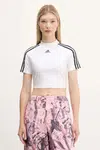Tričko adidas Originals Teamgeist dámské, bílá barva, s pologolfem, JZ8279