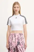 Tričko adidas Originals Teamgeist dámské, bílá barva, s pologolfem, JZ8279