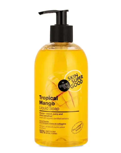 Organic Shop Tekuté mýdlo Tropické mango Skin Super Good (Liquid Soap) 500 ml