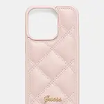 Obal na telefon Guess iPhone 15 Pro 6.1" růžová barva, GUHCP15LPSQSQSP