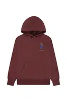 Dětská mikina Levi's SADDLE MAN HOODIE vínová barva, s kapucí, hladká, 9EN717