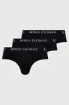 Spodní prádlo Armani Exchange 3-pack pánské, černá barva