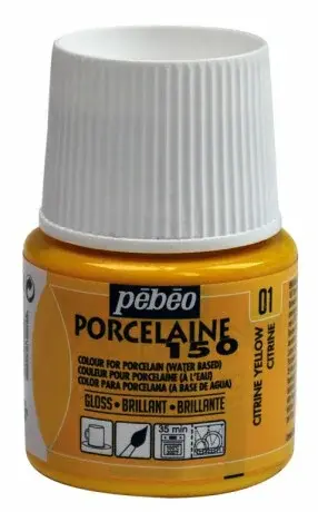 Barva na porcelán Porcelaine 45ml – 01 žlutá citronová