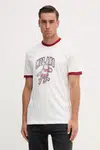 Bavlněné tričko Armani Exchange pánské, bílá barva, s potiskem, XM001903 AF10362