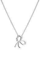 Hot Diamonds Krásný stříbrný náhrdelník s diamanty Mašle Much Loved DP909 (řetízek, přívěsek)