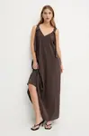 Šaty Answear.LAB hnědá barva, maxi
