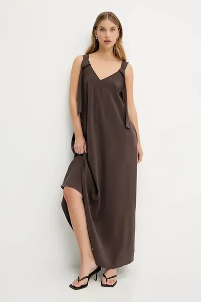Šaty Answear.LAB hnědá barva, maxi