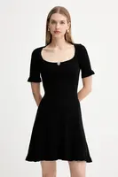 Šaty BOSS Orange černá barva, mini, 50543978