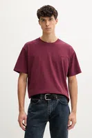 Bavlněné tričko Levi's pánské, vínová barva, A0637