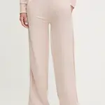 Kalhoty BOSS B Texture_Pants dámské, béžová barva, 50545655