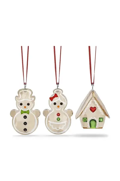Závěsná dekorace Swarovski HOLIDAY CHEERS 3-pack průhledná barva, 5701511