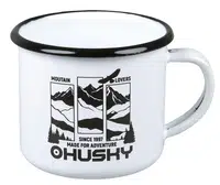 Husky Plechový hrnek hory-bílý Hrnek