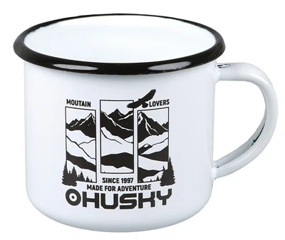 Husky Plechový hrnek hory-bílý Hrnek