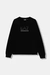 Dětská mikina EA7 Emporio Armani černá barva, vzorovaná, 7B000170 AF13512