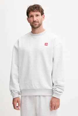 Mikina The North Face Redbox pánská, šedá barva, melanžová, NF0A8EG1E041