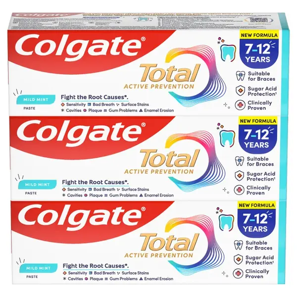 COLGATE Total Junior Zubní pasta pro děti 7-12 let 3 x 50 ml