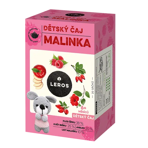 LEROS Dětský čaj malinka 20 sáčků