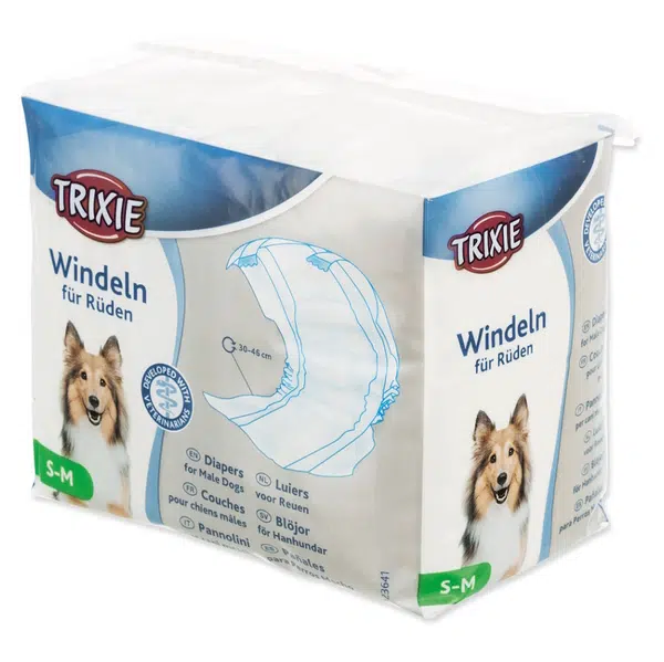 TRIXIE Plena pooperační pro psy S–M 30–46 cm 12 ks