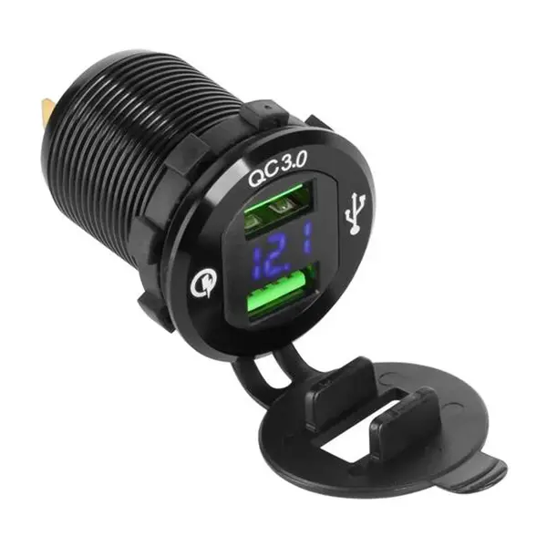 Nabíječka USB PEIYING PY-CHR0004 s QC a měřičem napětí