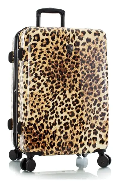Střední cestovní kufr na kolečkách Heys Brown Leopard M