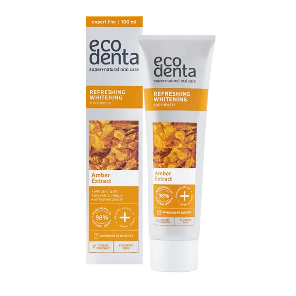 ECODENTA Osvěžující bělící zubní pasta z extraktem z jantaru 100 ml