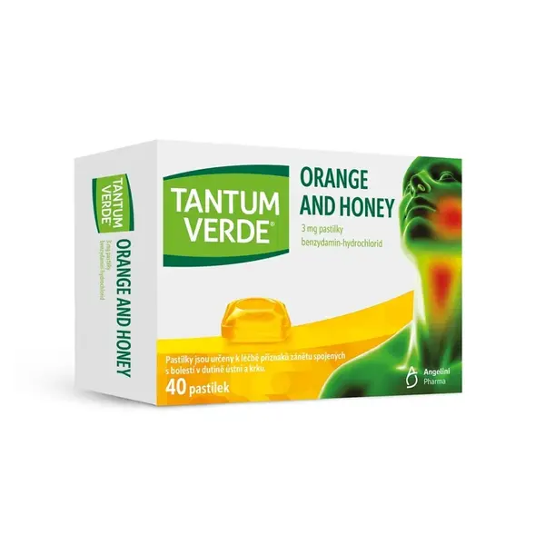 TANTUM VERDE Orange & honey 3 mg 40 pastilek
