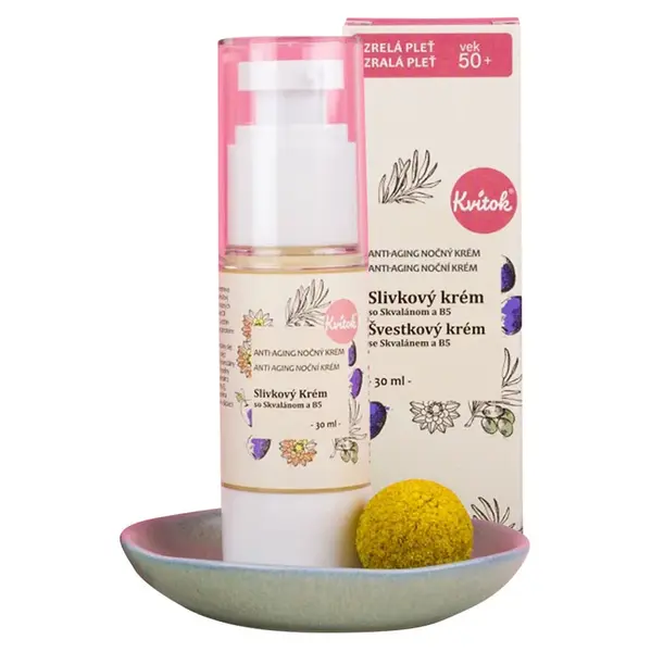 KVITOK Švestkový noční krém pro zralou pleť (50+) 30 ml