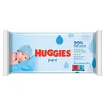 HUGGIES Dětské vhčené ubrousky Pure Single 56 kusů