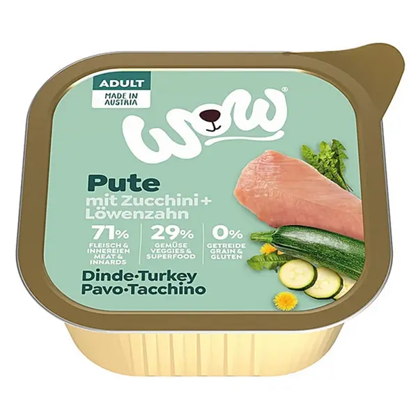 WOW Krocan s cuketou adult paštika pro dospělé psy 150 g