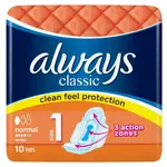 ALWAYS Classic Normal Hygienické vložky s křidélky 10 ks