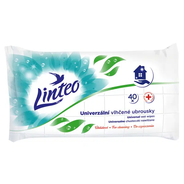 LINTEO Vlhčené úklidové ubrousky univerzální 40 ks