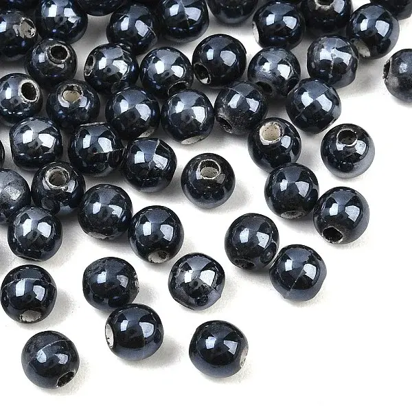 Glazed Porcelain Round Beads