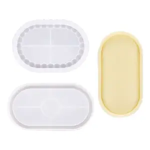 2Pcs 2 Styles DIY Tray Silicone Molds