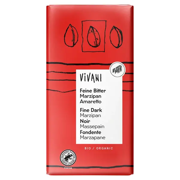 VIVANI Hořká čokoláda marzipan amaretto BIO 100 g
