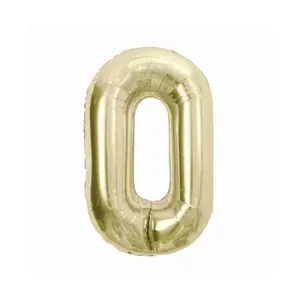 Balónek fóliový číslo 0 šampaň  85 cm