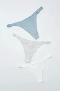 women'secret  tanga dámské bavlněné s elastanem 3-pack